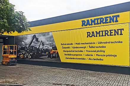 Logo with advertising banner