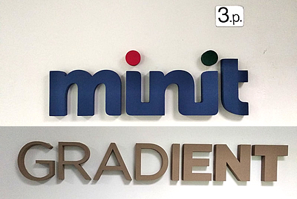 Polystyrene logo combined with plastic