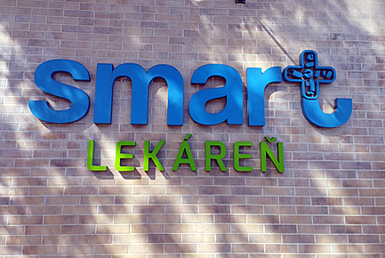 Pharmacy logo made of plastic