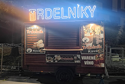 Neon 3D illuminated logo Trdelník