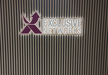 Backlit logo made of plexiglass