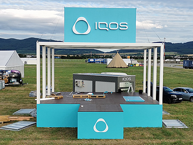 Sales booth: logo and vinyl wrap